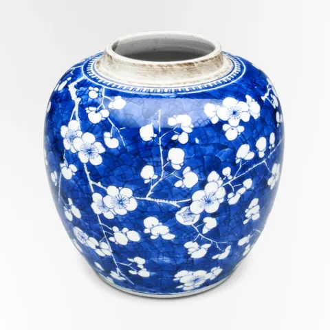 Guci Keramik Glasir Biru